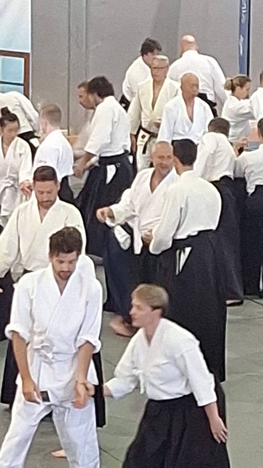 Práctica por parejas durante el seminario